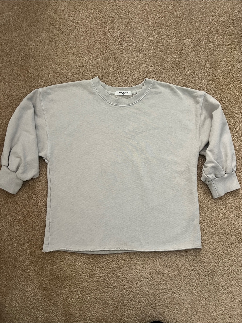 perfectwhitetee Light Gray Crewneck Sweatshirt XS